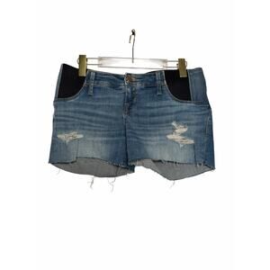Ingrid & Isabel Denim Midi Panel Cutoff Maternity Shorts New with Tags 27 / 4